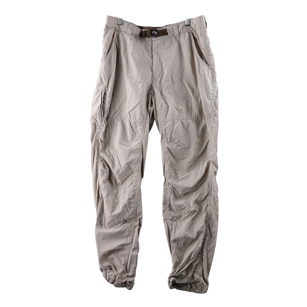 Outdoor Research OR Cargo Pants Khaki Lightweight Belted Hiking Camping‎ Men's L